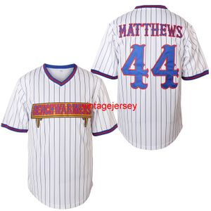 # 44 Gus Matthews Plain Hip Hop Abbigliamento Hipster Abbigliamento da baseball Button Down Camicie Uniformi sportive Maglia da uomo S-XXXL