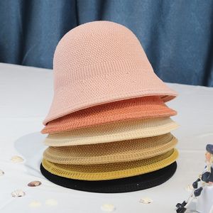 Японские повседневные солнцезащитные кредитовые бассейна шляпа универсальное ведро сплошной цвету шляпа женское лето дышащее солнечный рыбак шляпа рыбака