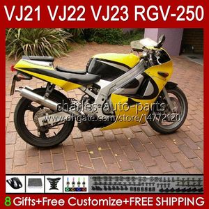 Corpo para Suzuki RGV-250 Painel RGV250 SAPC VJ22 RVG250 VJ 22 20HC.24 RGVT-250 90 91 92 93 94 95 96 RGVT RGV 250cc 250 CC 1990 1991 1992 1994 1995 1996 Factoração Amarela