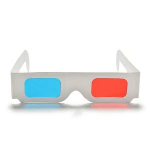 Óculos de papel 3D Vermelho azul Cyan papel cartão universal anaglyph oferece um senso de realidade filme DVD