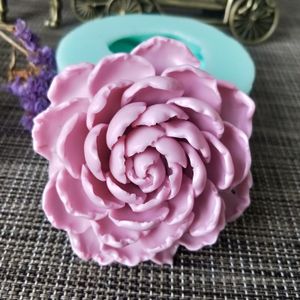 Przy 3D Flor Chrysanthemum Mold Silicone Soap Mold Ferramenta de Ferramenta Moldes Sabonete Fazendo Molde Resina Clay Cozimento Ferramentas Eco-Friendly 210225