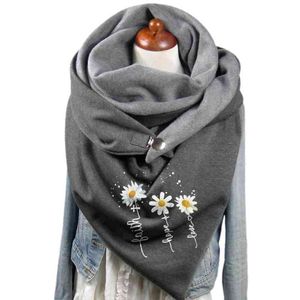 Womens Blanket Scarf för Mother Winter Travel Chunky Warm Wrap Button Soft Shawl Scarves Cold Weather Supplies DXAA