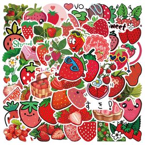 50 PCS Mixed Graffiti adesivi per skateboard Cartoon frutta Fragola rossa per auto Laptop Frigo Casco Pad Bicicletta Bici Moto PS4 libro Chitarra Pvc Decal