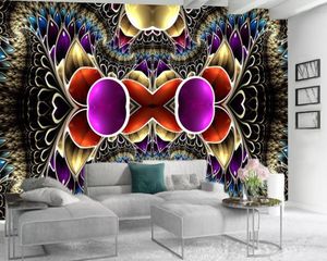 3 dの壁紙の壁ヨーロッパスタイルの花3D壁紙プレミアム大気中のインテリアデコレーション写真壁紙3 dの花
