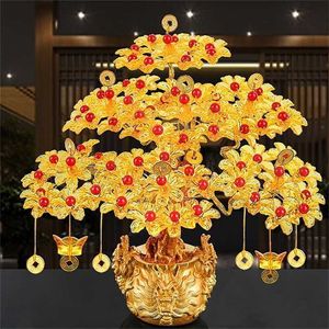 Feng Shui Geld Lucky Rich Tree Craft Natürliche Kristall Büro Creative Home Room Decor 211108