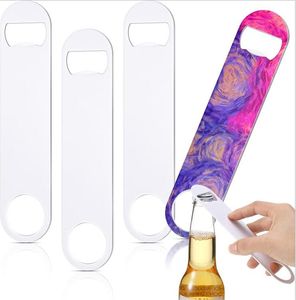 DIY Sublimation Opener Blank White Silver Beer Bottle Openers Heat Transfer Printing Corkscrew Christmas Gift