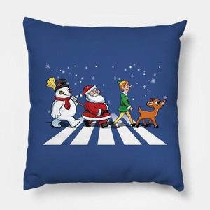 Kudde / dekorativa kudde Julväg Vänner Pillowcases Dekor till Home Noel Presenter Navidad 2021 Xmas Cristmas Happy Year