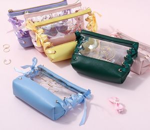 최신 16.5x10.5x5cm Princess Transparent Cosmetic Storage Bag, 다기능 및 대용량, 다양한 스타일 중에서 선택할 수있는 다양한 스타일, 사용자 정의 지원 지원