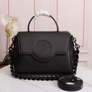 Thick Chains Handbag Tote Hand Bag Genuine Leather Shoulder Shopping Crossbody Women Handbags Totes Solid Color Bags Metal Chain Pouch Pouches