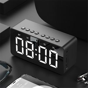 BT506 Mini Bluetooth Wireless Subwoofer TF Card Audio Alarm Clock Home Desktop Bluetooth Alarm Clock Speaker Mirror