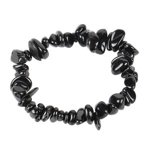 Wholesale black tourmaline bead bracelet resale online - Fashion Natural Stone Black Tourmaline Beads Bracelets Irregular Bead Women Men Couple Energy Bracelet Semiprecious Jewelry Gift