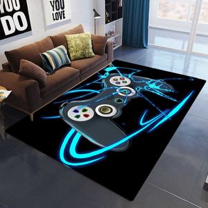 Controlador de jogo de tapete de criança dos desenhos animados impresso tapetes para sala de estar quarto quarto 80x160cm Alfombras Grandes gota 210727