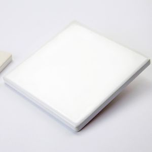 Sublimations-Keramik-Untersetzer, quadratische Matte für Becher, leere weiße, sublimierte Untersetzer, DIY, Thermotransfer-Bechermatte DH8760