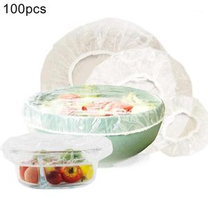 Storage Bags 100Pcs Kitchen Accessories Gadget Silicone Fruit Wraps Seal Cover Stretch Film Fresh Keep For