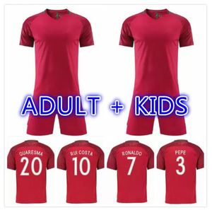 Man Kids Kit Ronaldo Nani Retro Soccer Jerseys 2016 Figo Carvalho Classic Camicia Rui Costa Football Shirt Vintage Quaresma Camisa de de