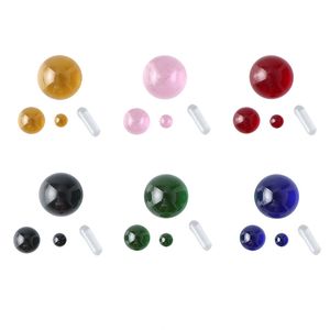 Beracky Glass Terp Slurper Paling Pearl Pearl Zestaw 20 mm 12 mm 6 mm marmur z kwarcową pigułką do gniazda paznokcie paznokcie rurki wodne platformy olejne