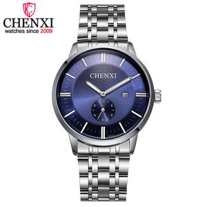 Chenxi Brand Relogio Feminino Datum Dag Klocka Kvinna Klockor Mode Stål Klocka Dam Unique Small Dial Quart Women Wristwatch Q0524