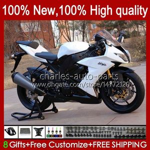 Bodywork Kit For KAWASAKI NINJA ZX1000C 1000CC ZX-10R 2008 2009 2010 Body 56No.97 ZX1000 C ZX 10R ZX10 10 R 1000 CC 08-10 ZX10R 08 09 10 Motorcycle Fairing White black