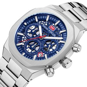 Blue Watch Men Waterproof Quartz Wristwatch Stainless Steel Date Business Mens Watch Relogio Masculino