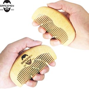 MOQ 100 st Custom Logo Eco-Friendly Bamboo Hair / Beard Comb Anti static Portable Pocket Natural Combs for Men Women