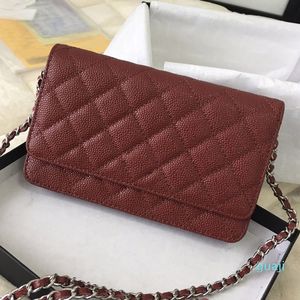 Bolsas de luxo de bolsas feminina clássicas Mulheres de luxo de designer de cauda de caviar bolsa de qualidade de qualidade de ombro de ombro mini saco de aba