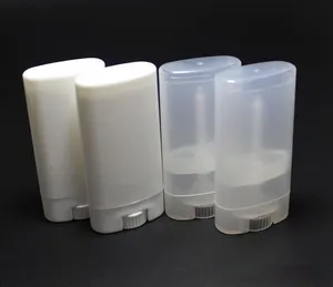 15G Plastic lege fles DIY ovale lippenbalsem buizen draagbare deodorant containers duidelijke witte lippenstift mode cool lippen buis