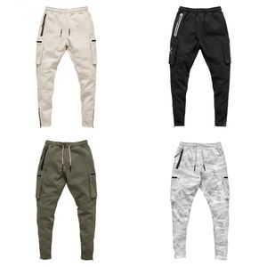 2020 New Autumn Men Camouflage Casual Pants Bomull Sweatpants Male Cargo Byxor Multi-Pocket Sportkläder Mens Joggers X0628