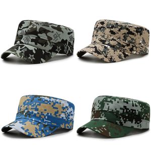 Camo Militär Cap Adjantable Strapback för vuxna Mens Woms Outdoor Accessoarer Camouflage Army Hat Spring Sommar Höst Vinter Taktisk Sun Visor 12 Färger