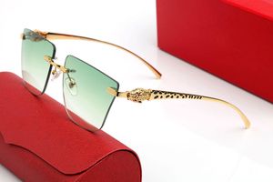 Design de marca Óculos de sol femininos masculinos designer de boa qualidade fashion metal oversized Buffalo Horn óculos de sol com caixas originais Lunettes De Soleil