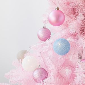 Wholesale finish holidays for sale - Group buy Party Decoration Bucket Multi Usage Christmas Balls Durable Glaze Finish Funny Hanging Ornaments For Holiday Coral Cm Pink1
