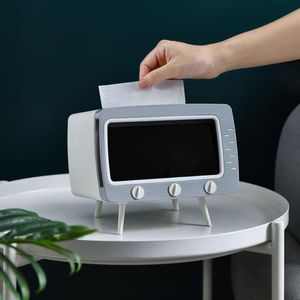Tissue Boxes & Napkins Anti-slip Smooth Napkin Dispenser Smartphone Holder Box For Living Room