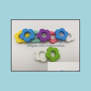 Inne luźne koraliki Biżuteria Naszyjnik Wisiorek Pościski Ząbkowanie Słonecznik Grade Grade Geaseers DIY Baby Teether Drop Dostawa 2021 N4rdy