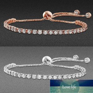 Fashion Charm CZ Tennis Bracelet for Women Crystal Zircon Jewelry Adjustable Gold Silver Color Box Chain Bracelets Gift Factory price expert design Quality Latest