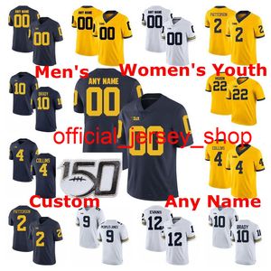 NCAA Michigan Wolverines College-Football-Trikots, Tarik-Schwarz-Trikot für Herren, Quinn Nordin Karan Higdon, Chris Evans, Khalid Hill, individuell genäht