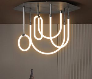 Basit Modern LED Tavan Işıkları Lamba Yatak Odası Tasarımcısı Oturma Odası Armatürler Yaratıcı Minimalist Yemek Aydınlatma