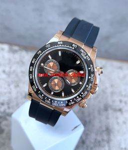 N factory 12.4 thickness Master luxury mens watches 40mm Tona 116515 116515ln ceramic bezel 7750 automatic movement rosegold case rubber strap sport wristwatches