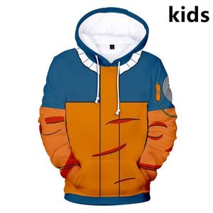남성용 후드 스웨터 2 ~ 14 세 어린이 아카 츠키 레드 클라우드 3D 인쇄 까마귀 스웨트 소년 소녀 애니메이션 Uzumaki 재킷 코트 어린이 C
