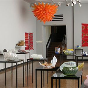 Arte decoração lâmpadas de cozinha mão soprada candelabros luzes modernas LED laranja iluminação à venda 24 ou 28 polegadas