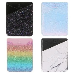 Card Holders Fashion Mobile Phone ID Holder Wallet Credit Pocket Adhesive Sticker