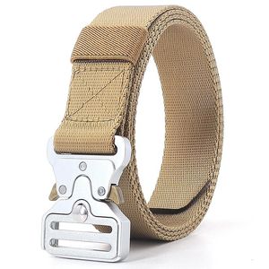 Wholesale army buckles for sale - Group buy Belts Quick Release Mens Tactical Belt Outdoor Military Training Waist Strap Alloy Buckle Army Fans Sport Nylon cm Narrow Cinto