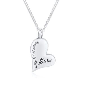 Pendant Necklaces Womens Cremation Urn Necklace Forever In My Heart For Aunt Brother Dad Grandma Husband Nana Sister Wife Memorial Jewelry