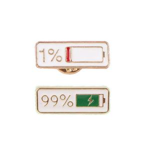 Pins, Broşlar 83xc 2 adet Sevimli Emaye 1% 99% Güç Broş Çocukluk Düğmesi Lapple Pin Denim Rozeti Hediye Yaratıcı Takı