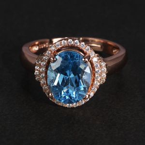 Wholesale topaz oval resale online - Cluster Rings Authentic Sterling Silver Ring For Women Oval Topaz Womens Jewellery Personalized Party Adjustable Size