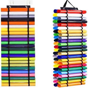 Vinylrullhållare Storage Rack Wall Mount Craft Organizer Partitions Hängande Ficka bakom dörren 211112