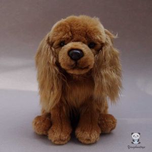 Cute Cocker Spaniel Doll Soft Stuffed Plush Animals Toy Present Children's Birthday Gifts Toys Shops Q0727