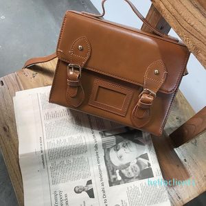 Koreański Vintage Kobiety Torebka Preppy Styl Kobieta Torba Na Ramię PU Skórzane Panie Totes Girl Messenger Torby Balck C0224