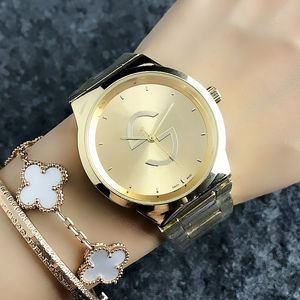 トップブランドの腕時計ファッション女性レディースガールスタイルの高級金属製鋼帯クォーツ時計GU 42