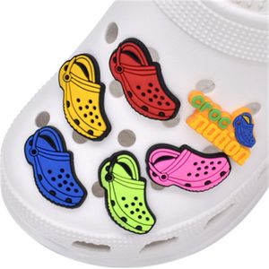 Custom Garden Shoes Charms Bottlesshoe Charms Rainbow Decoration Croc Julklappar till barn