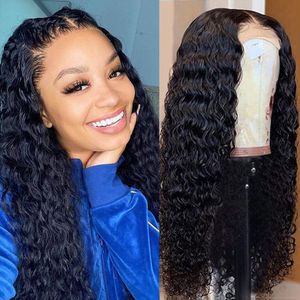 Deep Wave Human Hair Wigs 4x4 5x5 13x4 Lace Wig For Black Women Pre Plucked