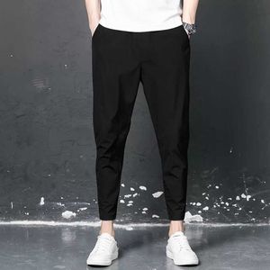 Men's Harem Pants 2020 Summer Casual Sweatpants Men Joggers Breathable Male Leggings Loose Black Fashion Ankle Length Trousers X0723